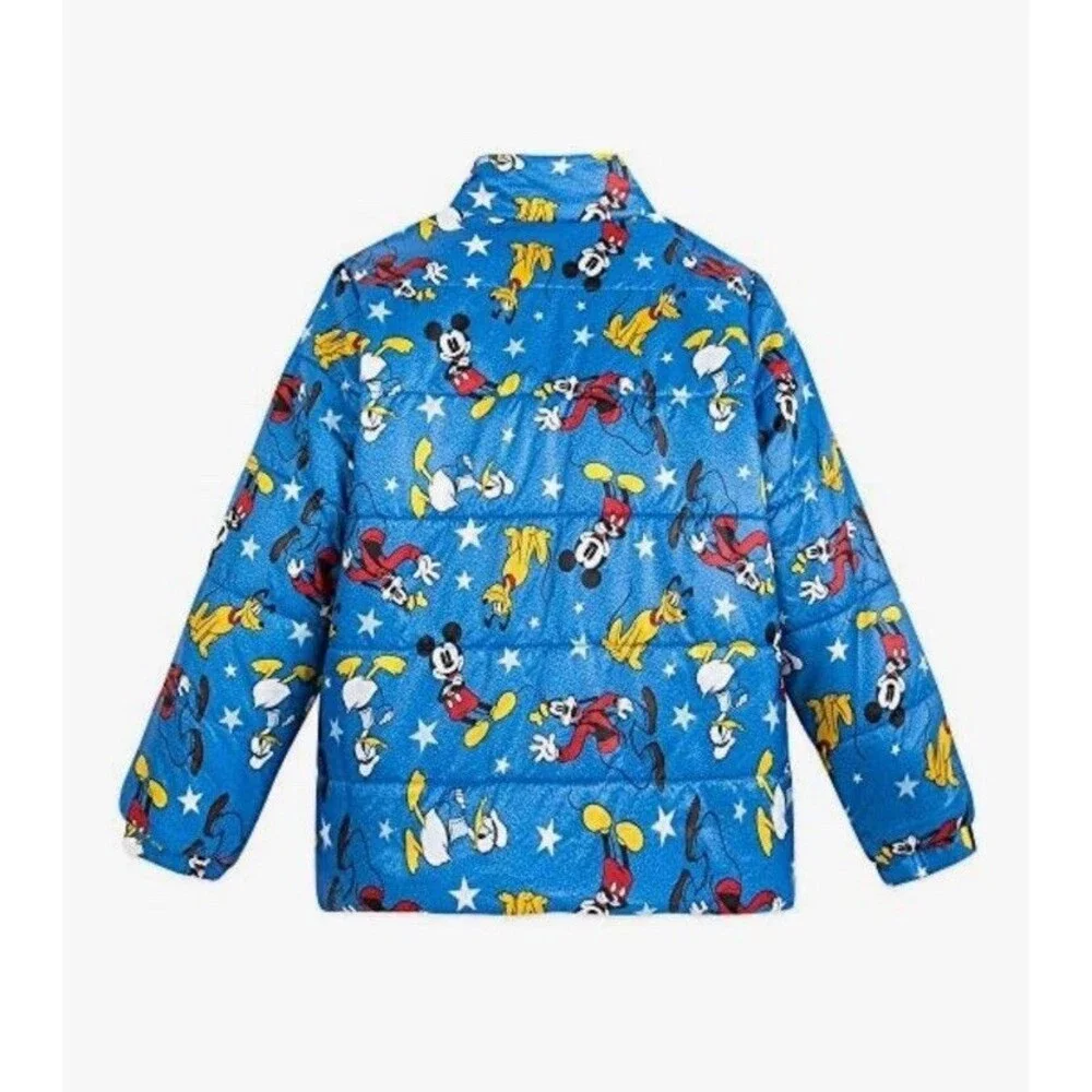 DISNEY Store Mickey Mouse Blue LightWeight Puffy Puffer Jacket Size 7/8